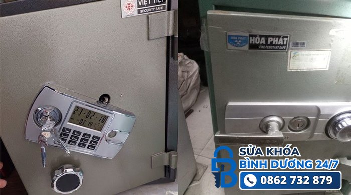 sửa khóa két sắt chính hãng — cận cảnh ổ khóa và bo mạch két sắt